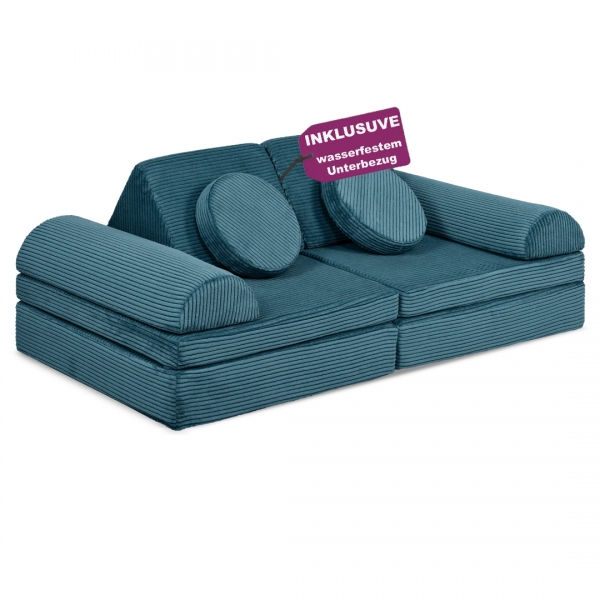 LINODINO Spielsofa Cord Fantasiewelt - Tannengrün