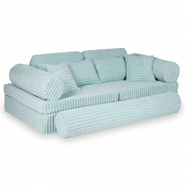 MiMii Spielsofa Deluxe Waffle-Cord - sage mint