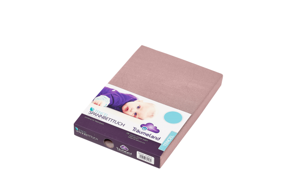 TRÄUMELAND Spannbetttuch Tencel malve-rose 40x90
