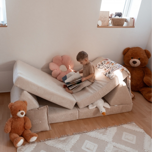 Design4Kids Spielsofa Cord Grande Classic - vanilla beige