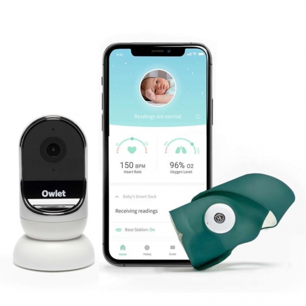 Owlet Monitor Duo - Smart Sock 3 Baby Monitor deep sea green &amp; Owlet Cam Babyphone