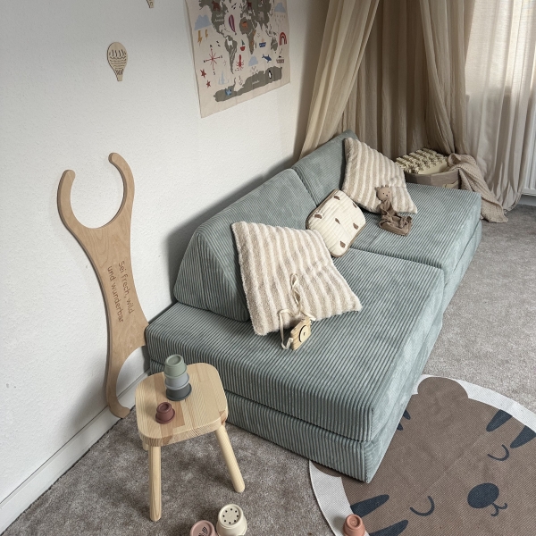 Design4Kids Spielsofa Cord Mini Grande Classic - cozy mint