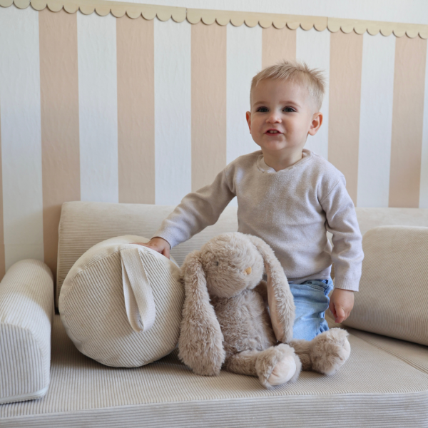 MeowBaby Rollkissen Cord Premium - beige