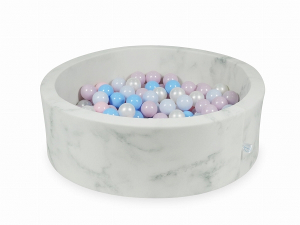 MiMii Bällebad marble 90x30cm mit 200 Bällen zum selber Gestalten nach Wunsch
