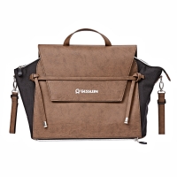 Gesslein Wickeltasche N°4 - schwarz/tabak