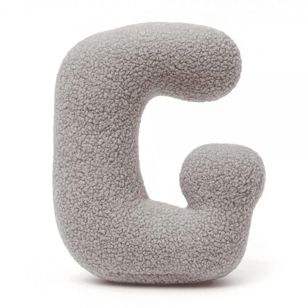 MeowBaby Buchstaben-Kissen Bearly G - taupe