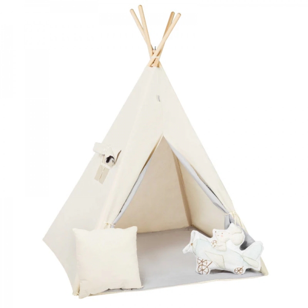 Design4Kids Tipi-Zelt M-Special Set Floppy Ear Mouse- beige