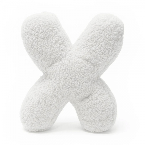 MeowBaby Buchstaben-Kissen Bearly X - creme/weiß