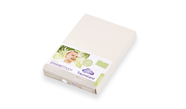 TRÄUMELAND Spannbetttuch Organic Naturweiß 40x90