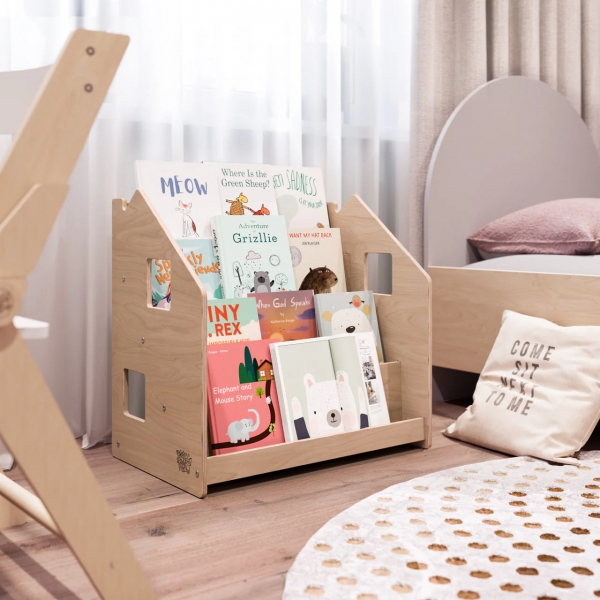 BusyKids Montessori Bücherregal für Kinder - natura