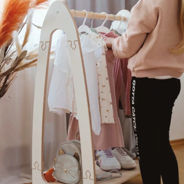 MeowBaby Montessori Kleiderständer groß - weiß