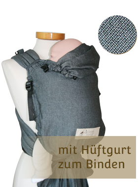 Storchenwiege Babytrage BabyCarrier slim graphit