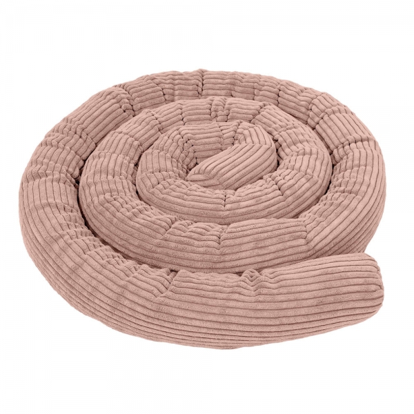 MeowBaby Bettschlange Cord, 4 m - Ästhetik Powder Pink