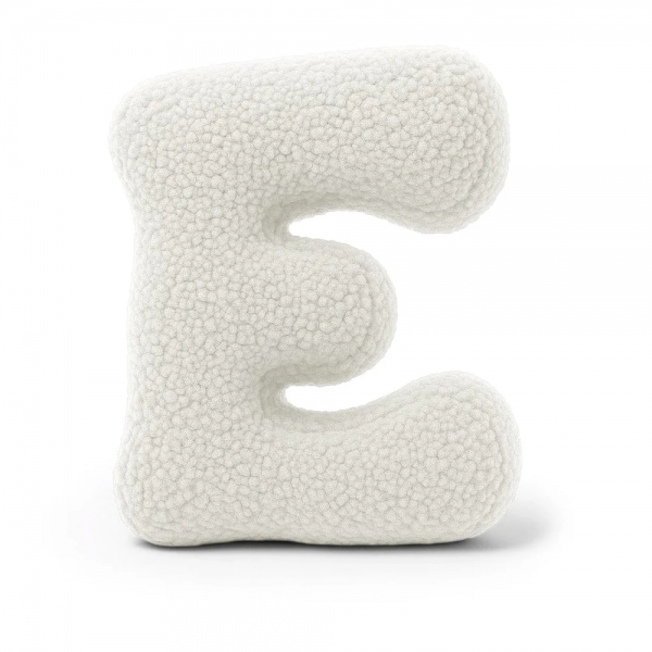 MeowBaby Buchstaben-Kissen Bearly E - creme/weiß