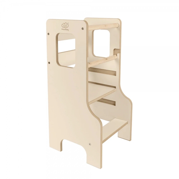 MeowBaby Montessori Lernturm / Küchenhelfer Solid - beige