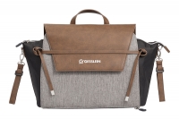 Gesslein Wickeltasche N°4 - schwarz/tabak/beige-melange