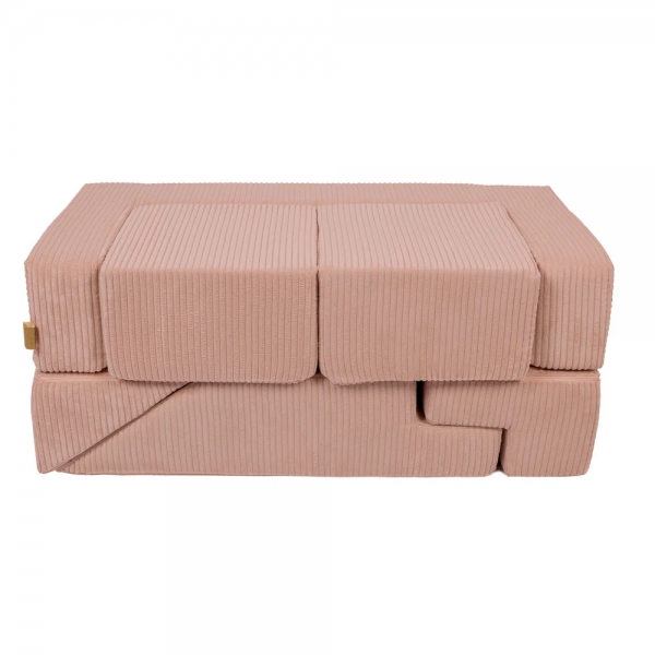 MeowBaby Spielsofa Bricks Ästhetik powder pink, 100 Bälle - eigene Farbauswahl