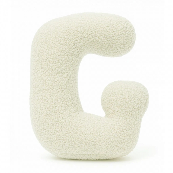 MeowBaby Buchstaben-Kissen Bearly G - creme/beige