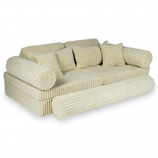 MiMii Spielsofa Deluxe Waffle-Cord - salty caramel