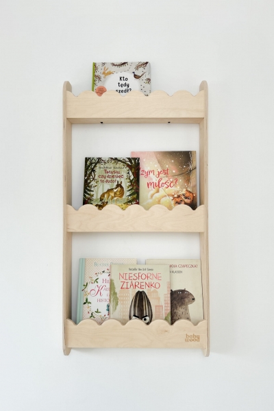 BabyWood Montessori Hängeregal WAVE M - Natur