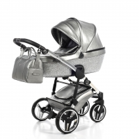 JUNAMA Kombi Kinderwagen Glitter Light Silver-Silver