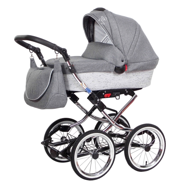 ZEKIWA Kombikinderwagen Luxus complete inkl. Wickeltasche, Granit