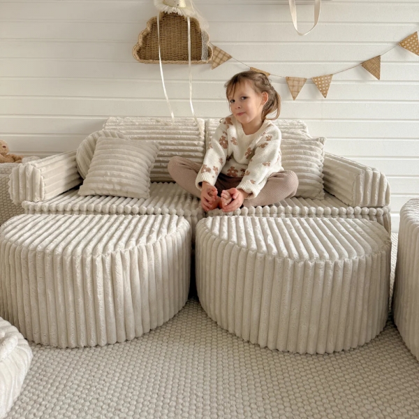 MeowBaby Spielsofa Mini Max Churros - Cotton Beige