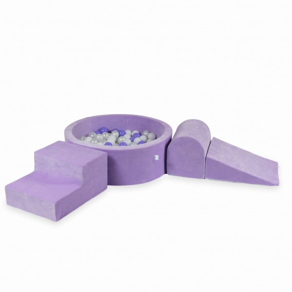 MiMii Schaumspielset VELVET Soft lila mit Bällebad und 200 Bälle zum selber Gestalten