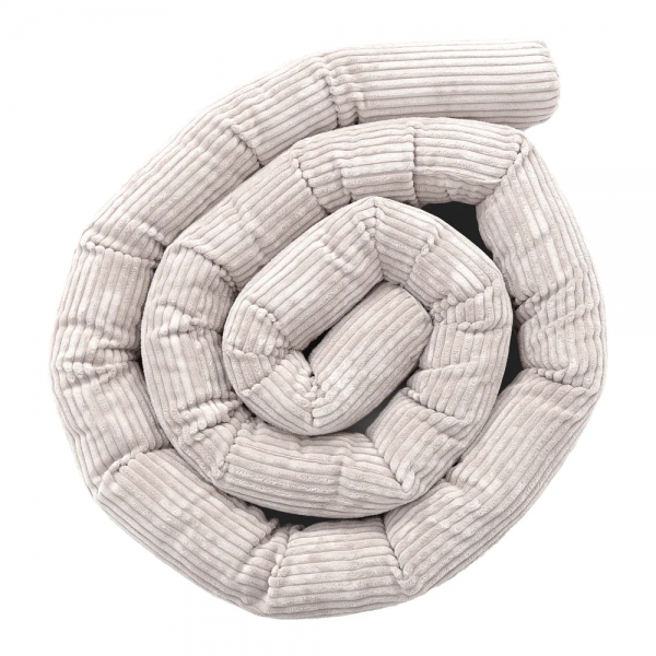 MeowBaby Bettschlange Cord, 1,5 m - Ästhetik ecru/beige