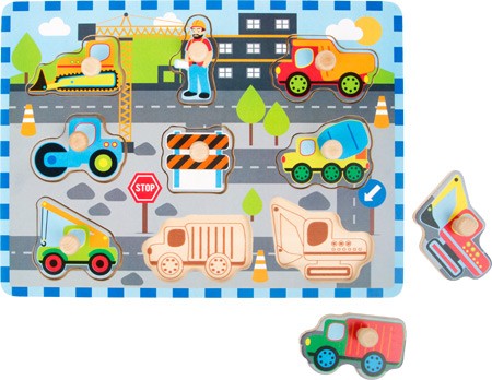 Legler Setzpuzzle Baustelle