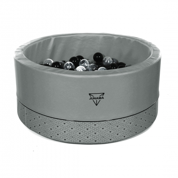JUNAMA Bällebad 90x30cm, S-Class 09 - silver, 200 Bälle