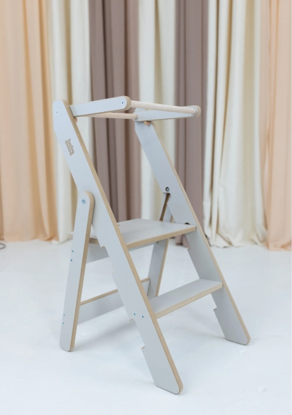 BabyWood faltbarar Küchenhelfer/Lernturm - Kaschmir