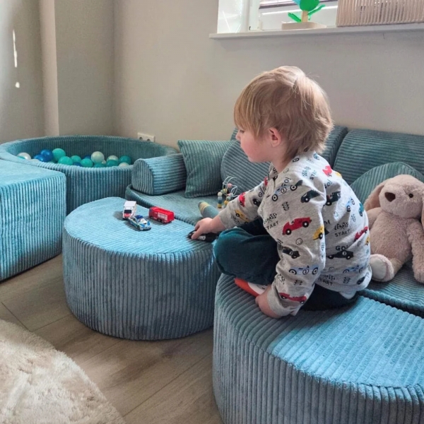 MeowBaby Spielsofa Mini Max Ästhetik Cord - türkis