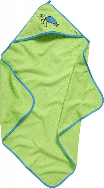 Playshoes Frottee-Kapuzentuch Schildkröte, grün