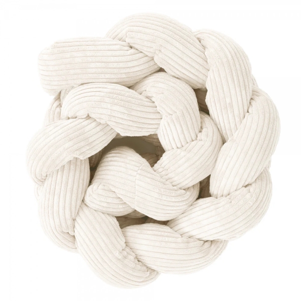MeowBaby Geflochtene Bettschlange Cord, 3 m - Ästhetik vanilla