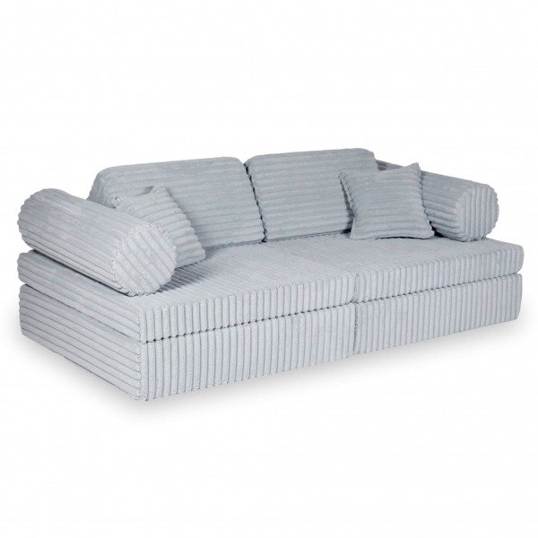 MiMii Spielsofa Komfort Waffle-Cord - ash grey