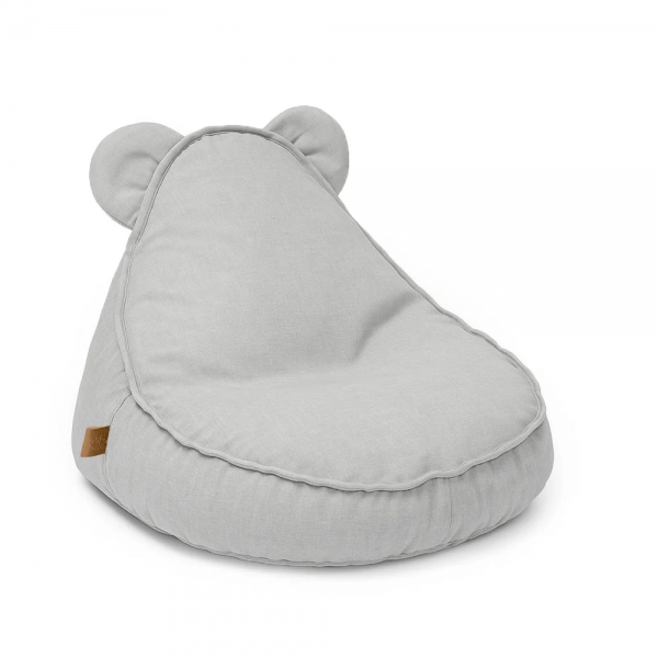 MeowBaby Outzy Kinder-Sitzsack Bär - Feather Fog Gray
