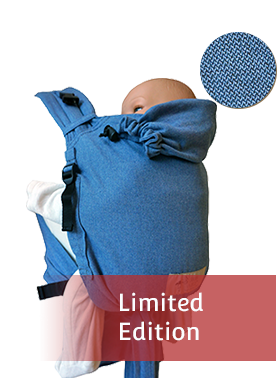 Storchenwiege Babytrage BabyCarrier soft blue
