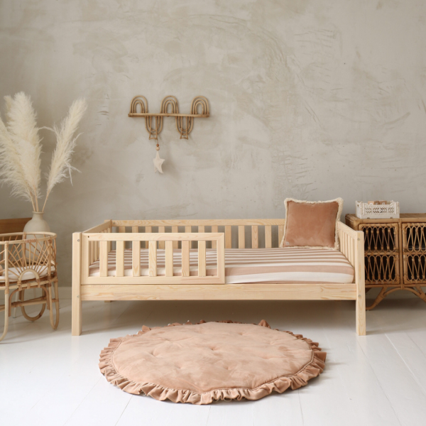 Design4kids Kinderbett Bino Komfort - 190x90 Naturholz (19cm Füße)