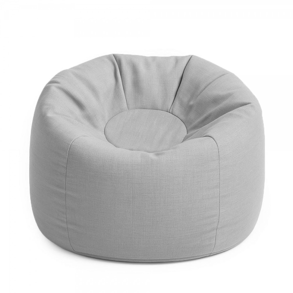 MeowBaby Outzy Kinder-Sitzsack Floreo - Feather Fog Gray