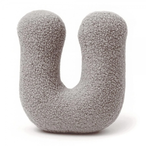 MeowBaby Buchstaben-Kissen Bearly U - taupe