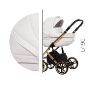 Baby Merc Kombikinderwagen 2 in 1 FASTER 3 ltd. L190 weiß gold - 10-teilig