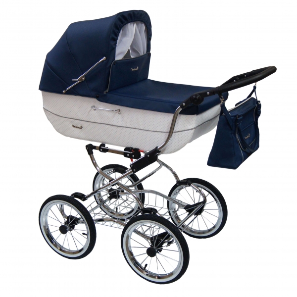 BABY FASHION Retro Kinderwagen Renée - White Ocean