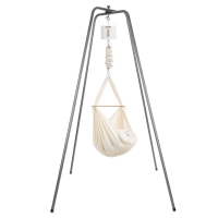 NONOMO Federwiegen Motor MOVE-Set Baby Classic & Gestell Basic anthrazit - natur