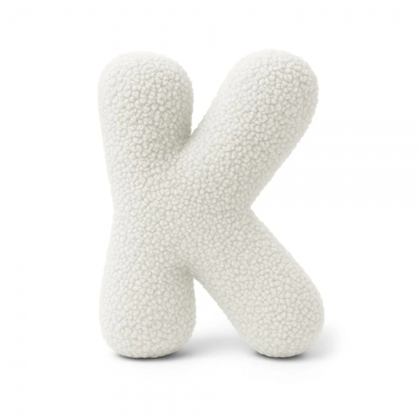 MeowBaby Buchstaben-Kissen Bearly K - creme/weiß
