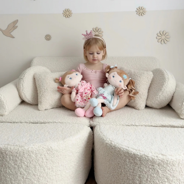 MeowBaby Spielsofa Mini Max Bearly - creme/weiß