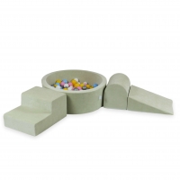 MiMii Schaumspielset VELVET Soft hellmint mit Bällebad und 200 Bälle zum selber Gestalten