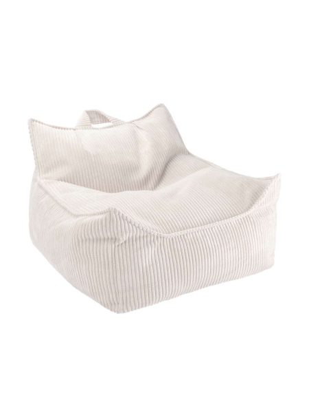 WIGIWAMA Sitzsack Sessel Creme | Cord-Stoff