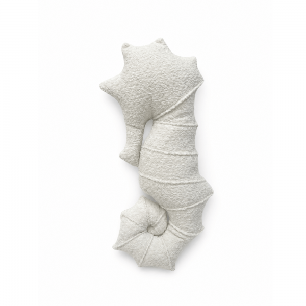 MeowBaby Deko-Kissen Seepferdchen - Soft Bouclé Edition - fresh mint