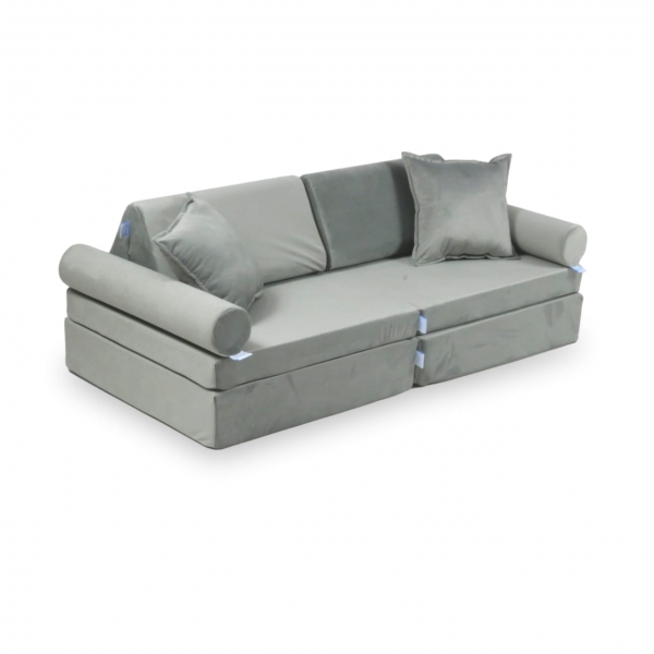 MiMii Spielsofa Mini Komfort Velvet - stone grey